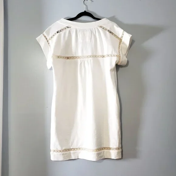 NWT Greylin White Tunic Dress Coastal Resort 100% Cotton Dress Pockets Size  0 - Picture 3 of 12